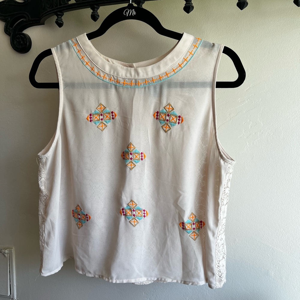 Embroidered top